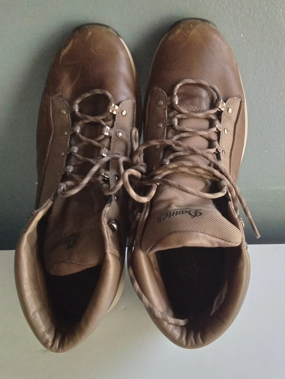 Danner‎ Brown Leather and Textile Lace-Up Boots